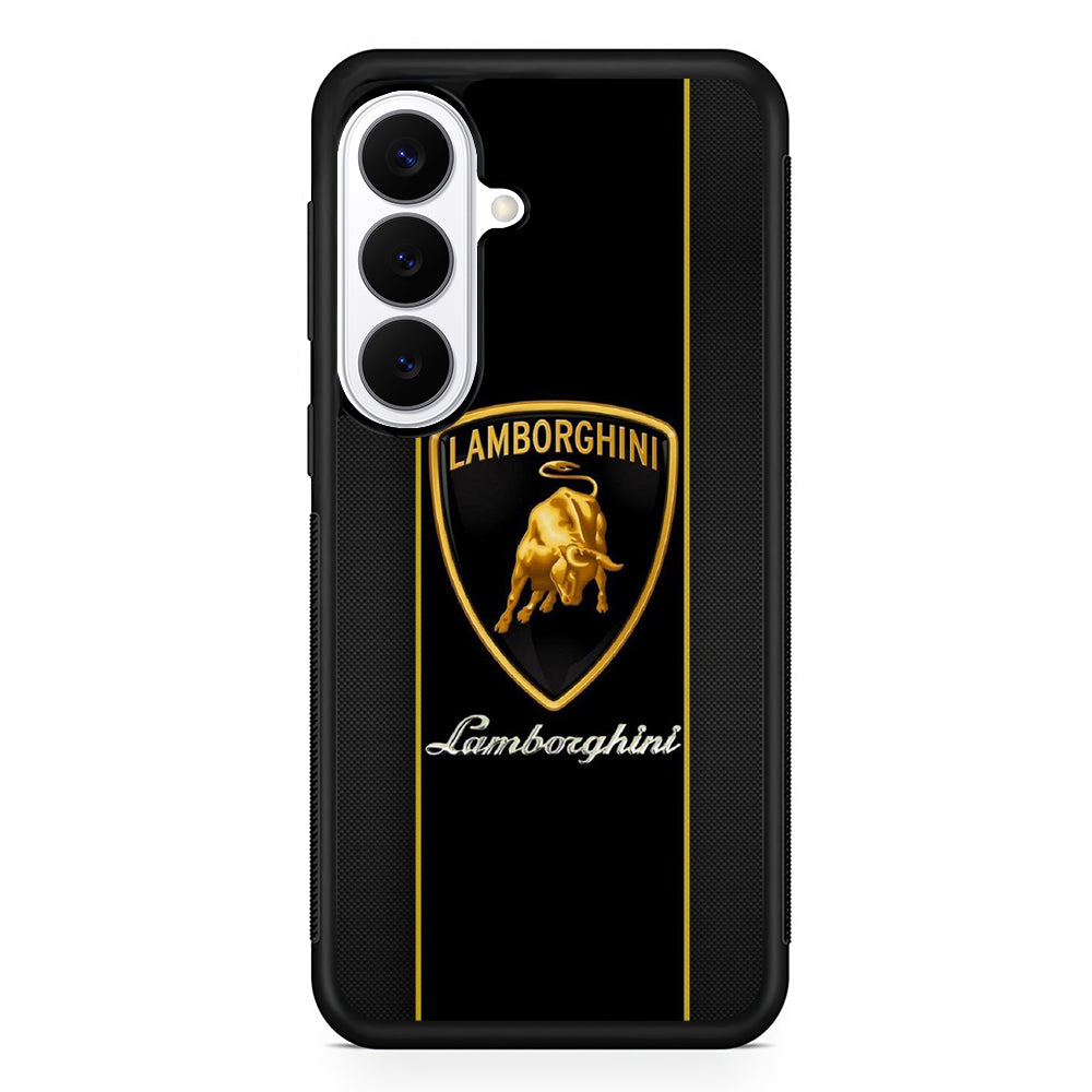 Lamborghini Carbon Stripe Gold Samsung Galaxy S26 Plus Case | Lightweight Protective Cover for Galaxy S26 Plus