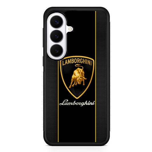 Lamborghini Carbon Stripe Gold Samsung Galaxy S26 Plus Case | Lightweight Protective Cover for Galaxy S26 Plus