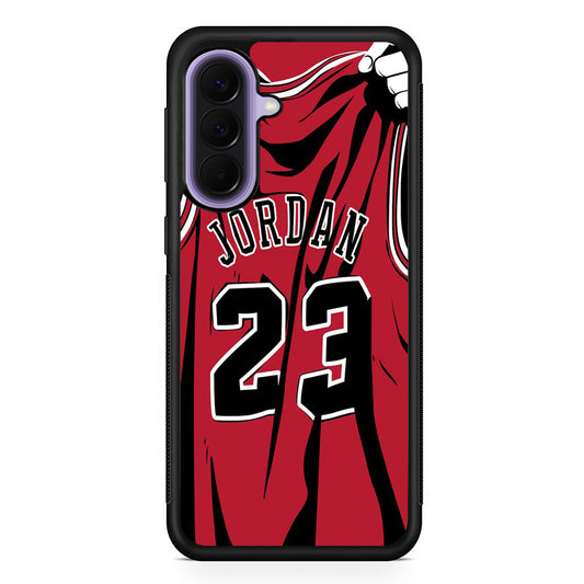 Jordan Red Basket Jersey Samsung Galaxy A57 Case | Slim Samsung Galaxy A57 Rubber Case