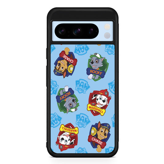Paw Patrol Blue Background Google Pixel 8 Pro Case | Slim Rubber Case for Google Pixel 8 Pro