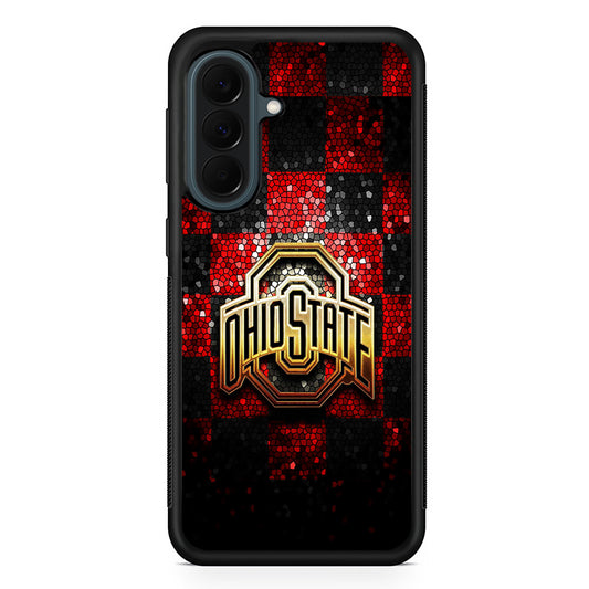 Ohio State Red Black Glitter Samsung Galaxy A37 Case | Samsung Galaxy A37 Rubber Phone Case