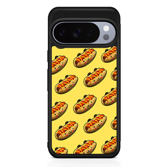 Fast Food Hot Dog Pattern Google Pixel 10 Pro Case | Slim Google Pixel 10 Pro Rubber Case