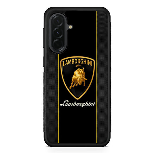 Lamborghini Carbon Stripe Gold Samsung Galaxy A36 Case | Slim Samsung Galaxy A36 Protective Case