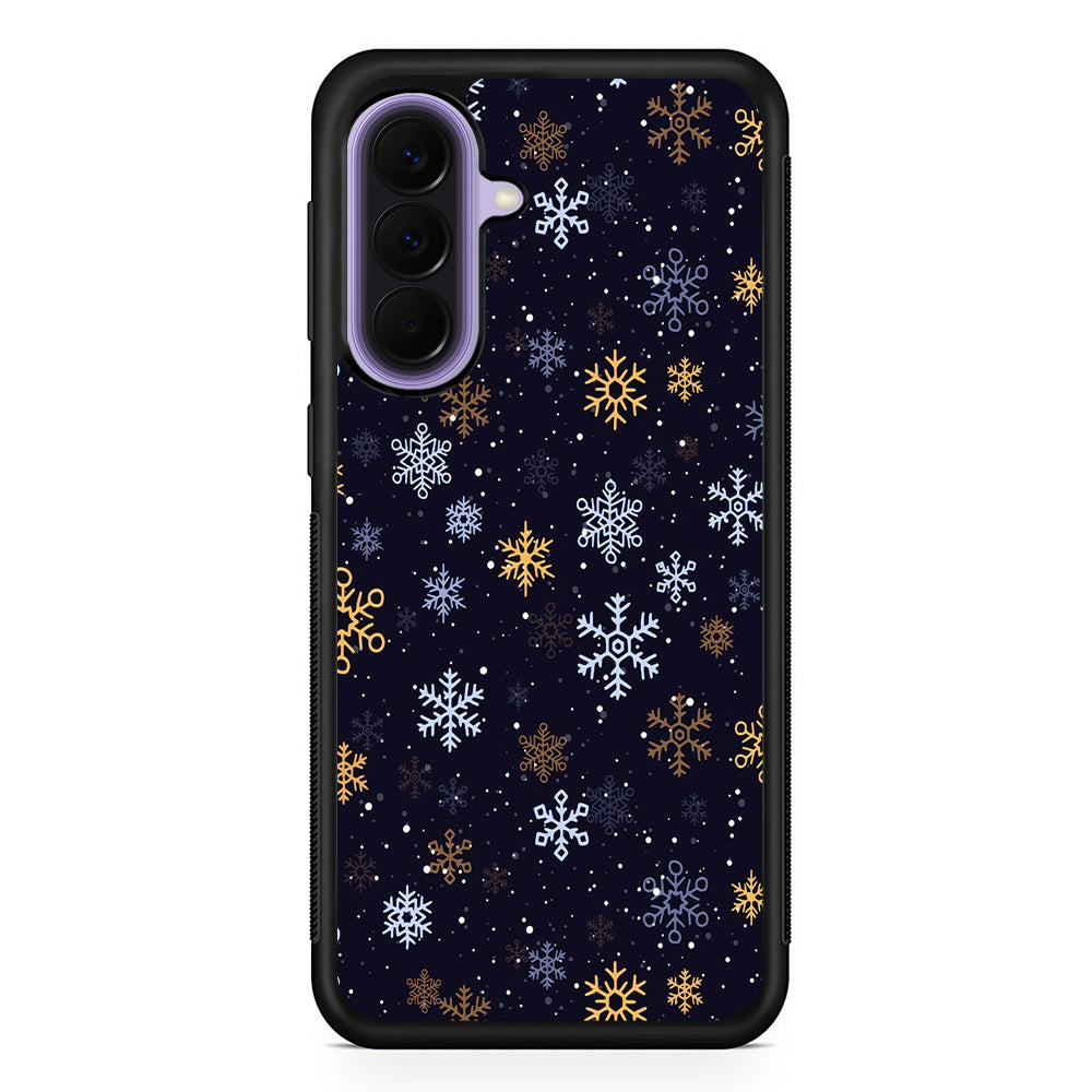 Dark Blue Yellow Winter Samsung Galaxy A57 Case | Slim Samsung Galaxy A57 Rubber Case