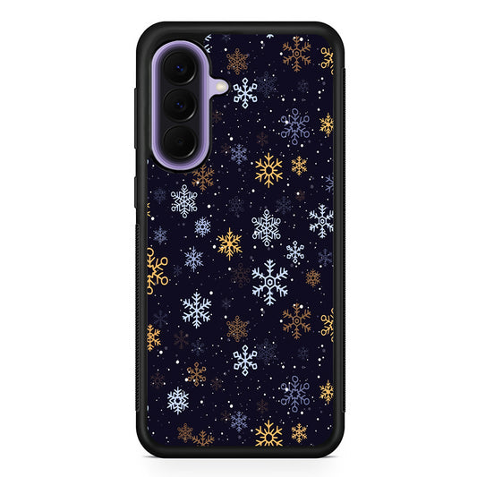 Dark Blue Yellow Winter Samsung Galaxy A57 Case | Slim Samsung Galaxy A57 Rubber Case