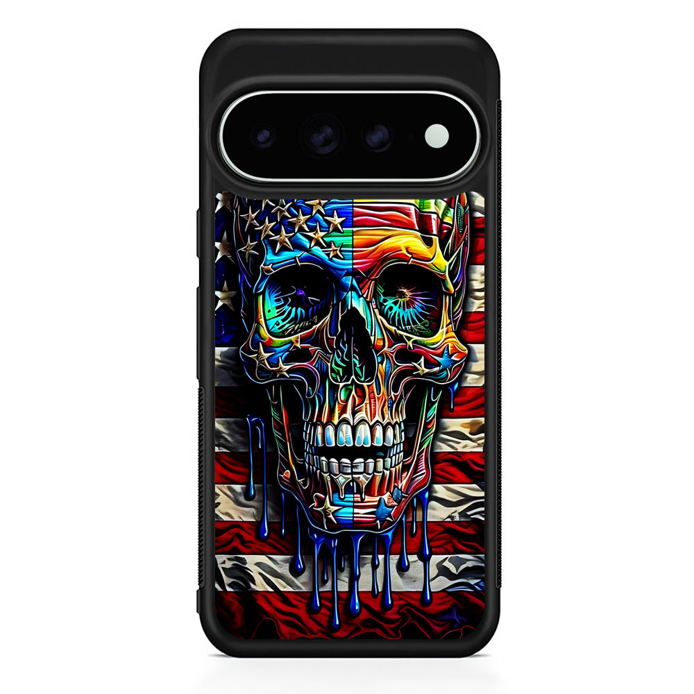 American Flag with Face Skulls Google Pixel 11 Pro XL Case - Custom Design Protective Case