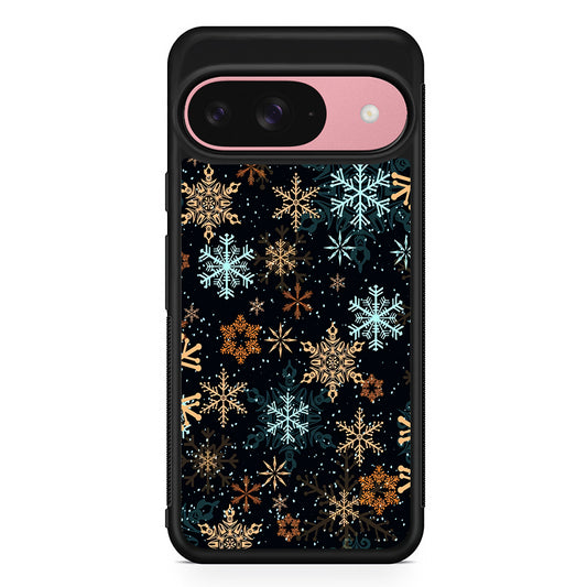 Snowflakes Winter Google Pixel 9 Case | Google Pixel 9 Protective Rubber Case