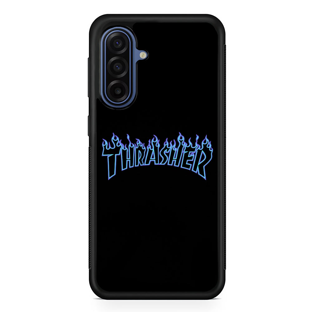 Thrasher Blue Flame Samsung Galaxy A17 Case | Samsung Galaxy A17 Protective Rubber Case