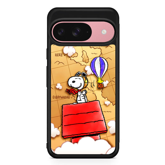 Snoopy Journey Around The World Google Pixel 9 Case | Google Pixel 9 Protective Rubber Case