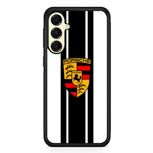 Porsche Stripe White Emblem Samsung Galaxy A16 Case | Custom Protective Samsung Galaxy A16 Case