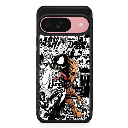Groot x Venom Fusion Mode Google Pixel 9 Case | Google Pixel 9 Protective Rubber Case