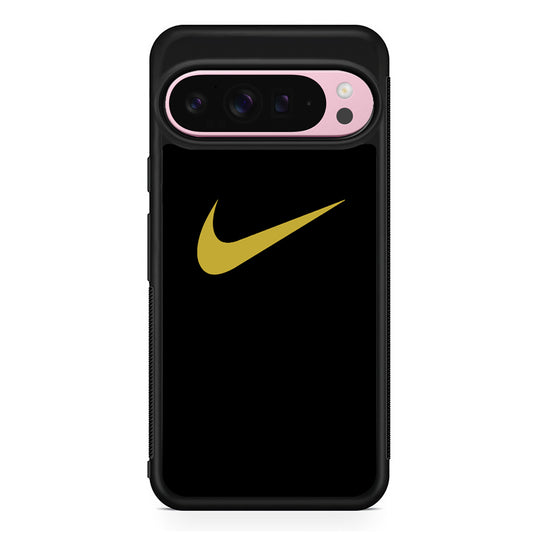 Nike Gold Logo Black Google Pixel 9 Pro XL Case | Protective Cover
