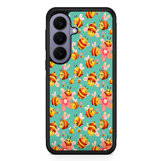Cute Cartoon Honey Bees Samsung Galaxy S26 Case | Durable Rubber Case for Samsung Galaxy S26