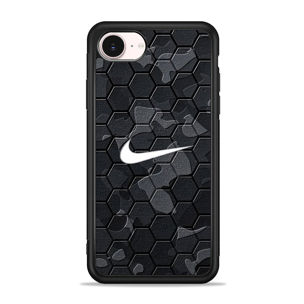 Nike Hexagon Pattern Camo iPhone 17e Case - Silicone Case