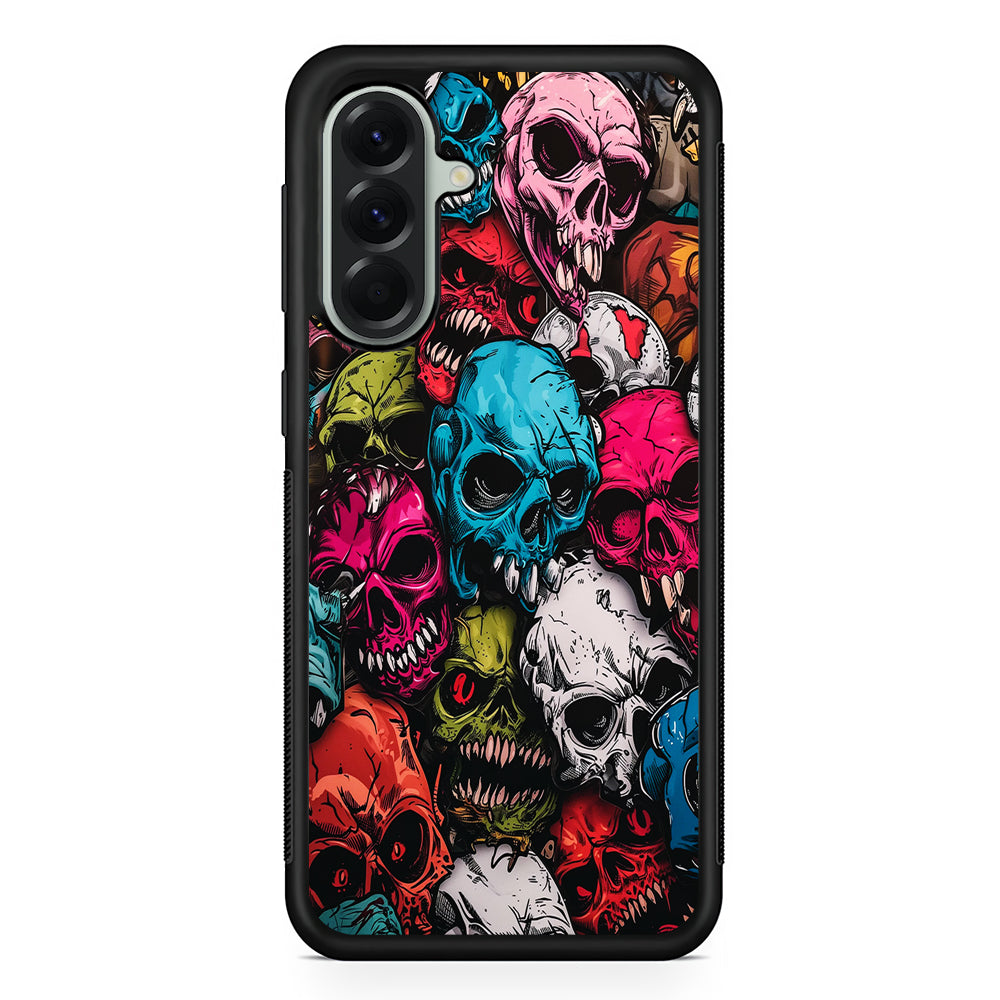 Skull Colorful Pattern Samsung Galaxy A56 Case | Samsung Galaxy A56 Protective Rubber Case