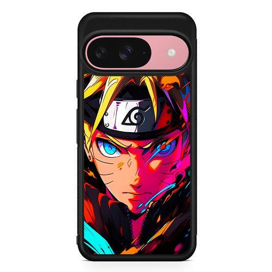 Naruto Uzumaki Colorful Art Google Pixel 9 Case | Google Pixel 9 Protective Rubber Case
