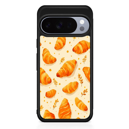 Croissant Dessert Pattern Google Pixel 10 Pro Case | Slim Google Pixel 10 Pro Rubber Case