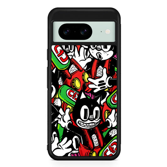 Felix The Cat Club Party Google Pixel 8 Case | Durable Protective Cover for Google Pixel 8
