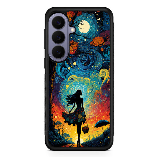 The Girl with The Moon Samsung Galaxy S26 Case | Durable Rubber Case for Samsung Galaxy S26