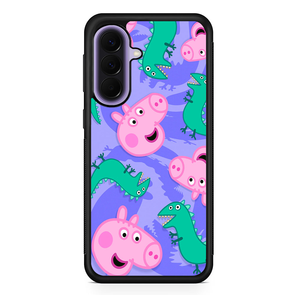 Peppa Pig Purple Samsung Galaxy A57 Case | Slim Samsung Galaxy A57 Rubber Case