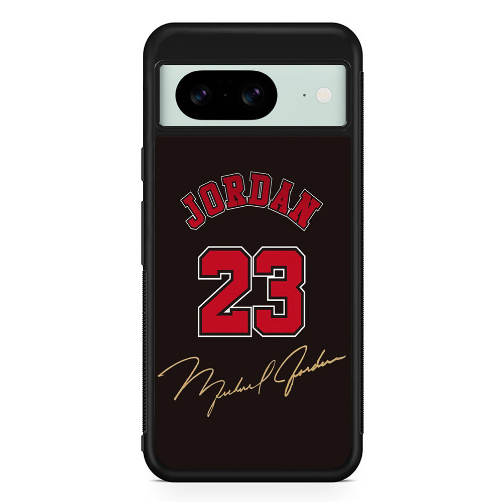 Air Jordan Signature Number Google Pixel 8 Case | Durable Protective Cover for Google Pixel 8