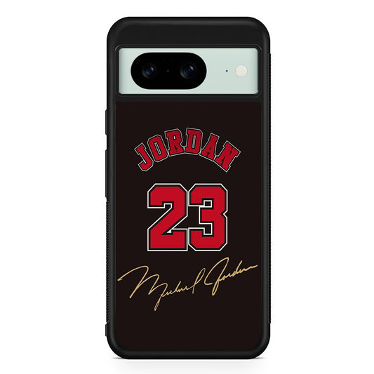 Air Jordan Signature Number Google Pixel 8 Case | Durable Protective Cover for Google Pixel 8
