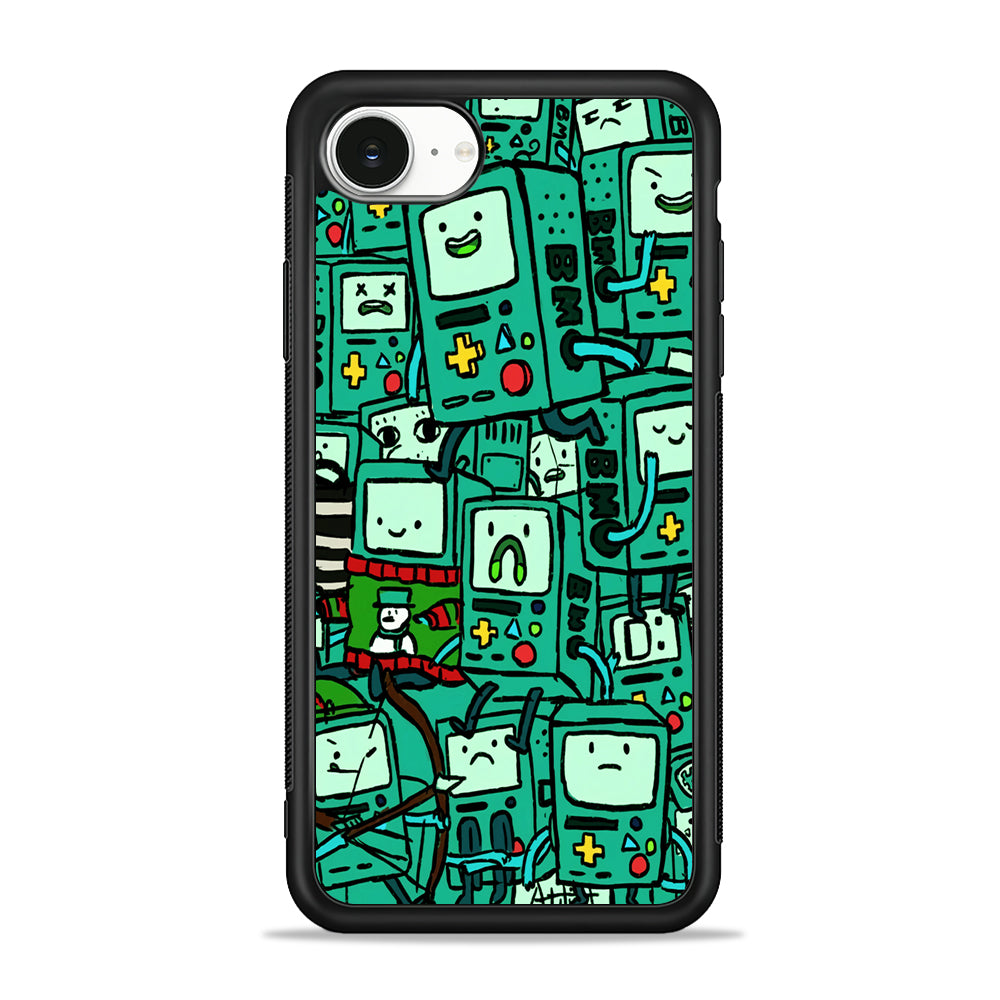 Adventure Time BMO Pattern iPhone 16e Case | Protective Phone Cover