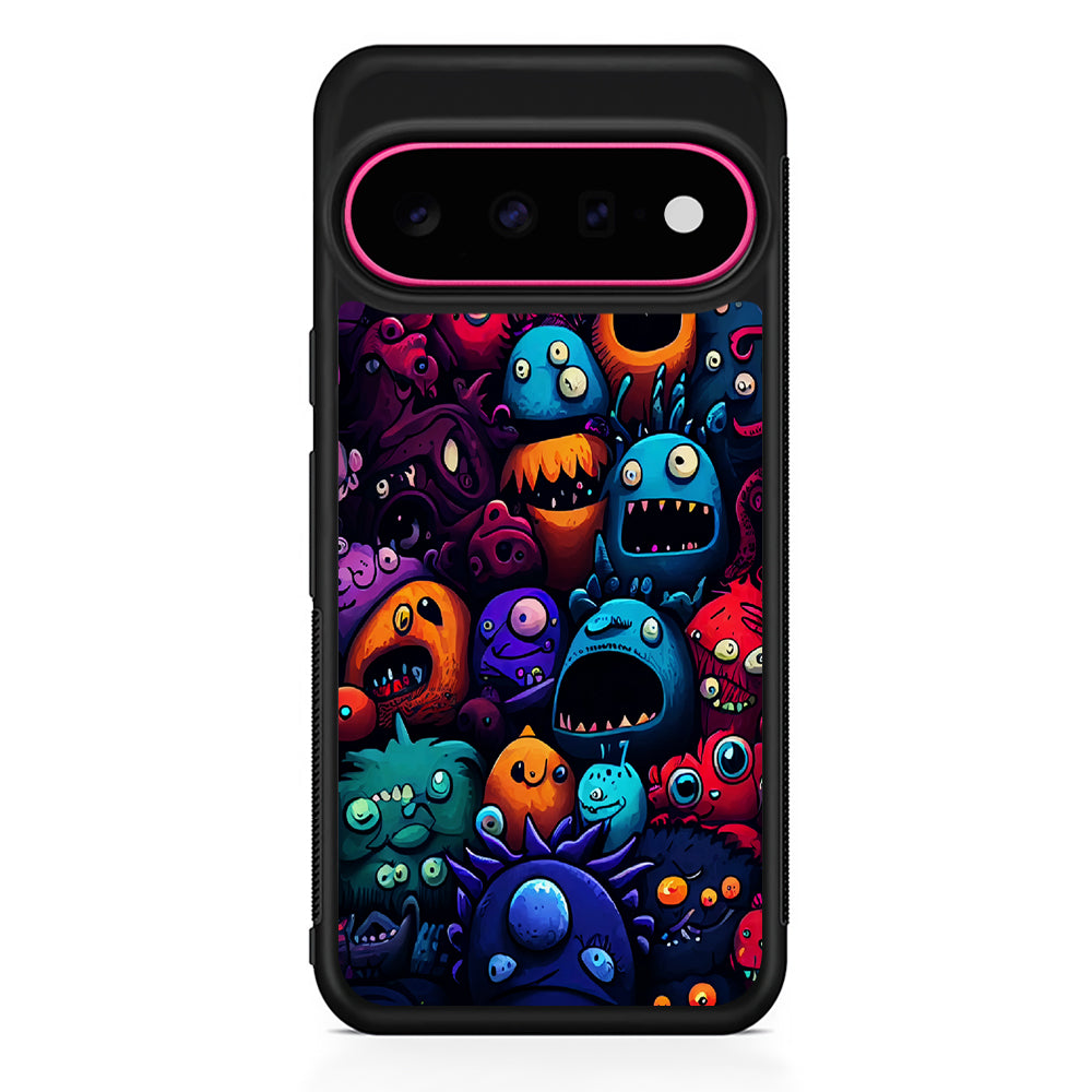 Colorful Monster Doodle Art Google Pixel 11 Case | Slim Shockproof Cover