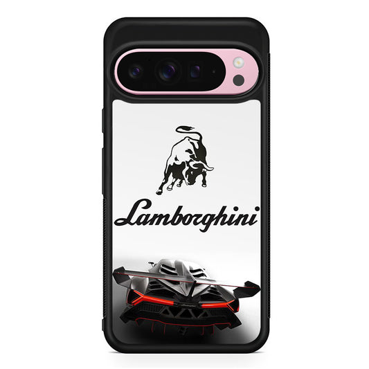 Lamborghini White Logo Car Google Pixel 9 Pro XL Case | Protective Cover