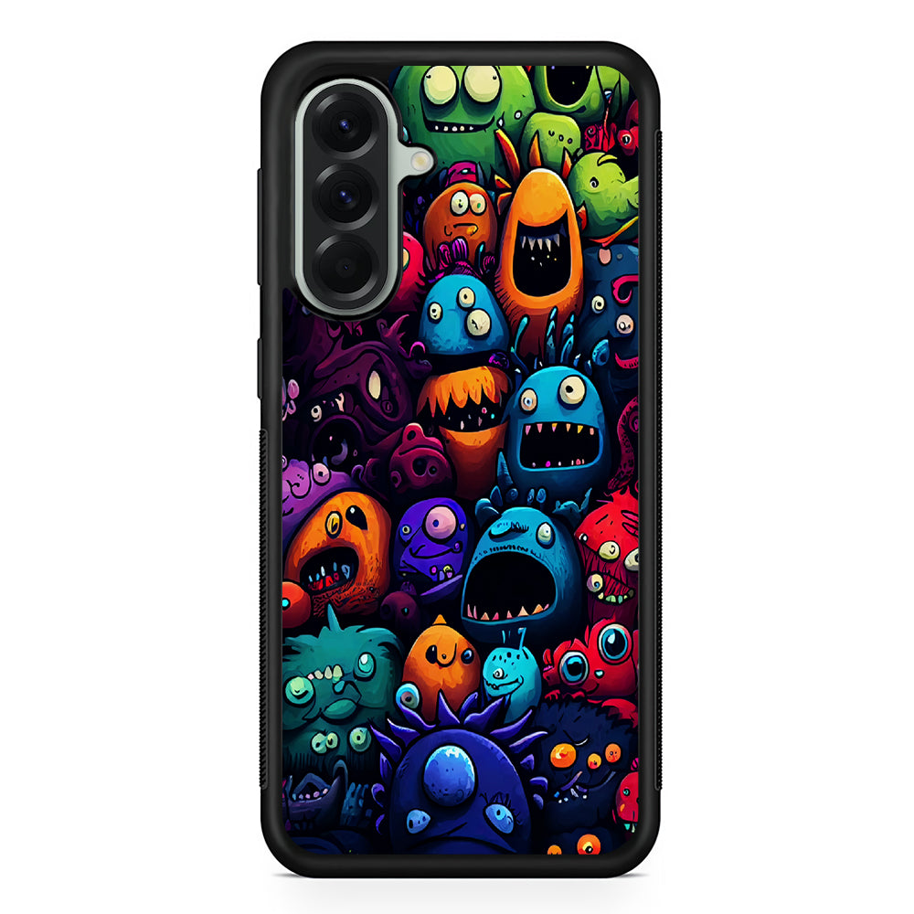 Colorful Monster Doodle Art Samsung Galaxy A56 Case | Samsung Galaxy A56 Protective Rubber Case