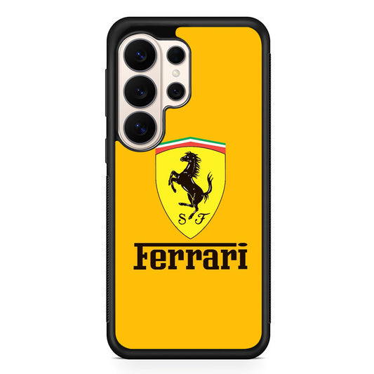 Ferrari Yellow Backdrop Samsung Galaxy S26 Ultra Case | Durable Samsung Galaxy S26 Ultra Phone Case
