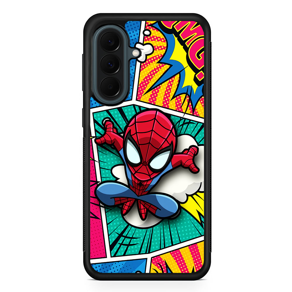 Spiderman Comic Poof Samsung Galaxy A37 Case | Samsung Galaxy A37 Rubber Phone Case