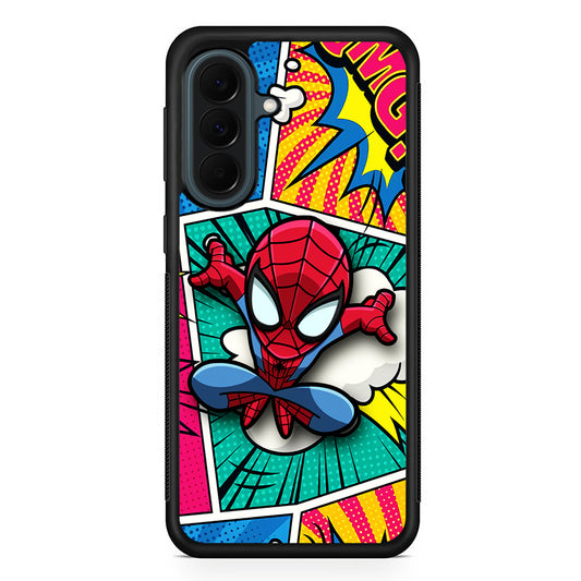 Spiderman Comic Poof Samsung Galaxy A37 Case | Samsung Galaxy A37 Rubber Phone Case