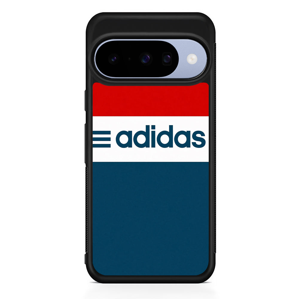 Adidas Red Blue White Google Pixel 10 Case | Google Pixel 10 Rubber Protective Case