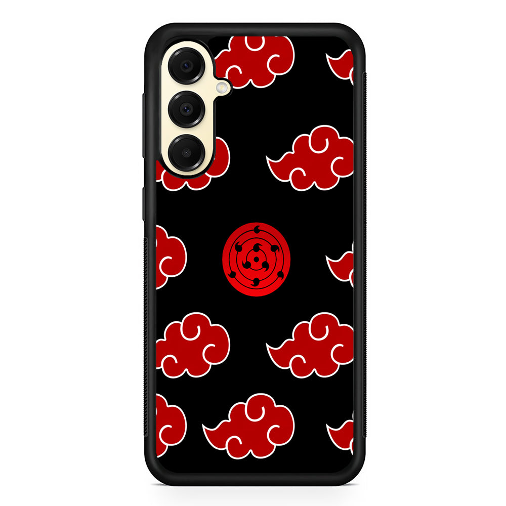 Sharingan and Akatsuki Naruto Samsung Galaxy A16 Case | Slim Rubber Samsung Galaxy A16 Case