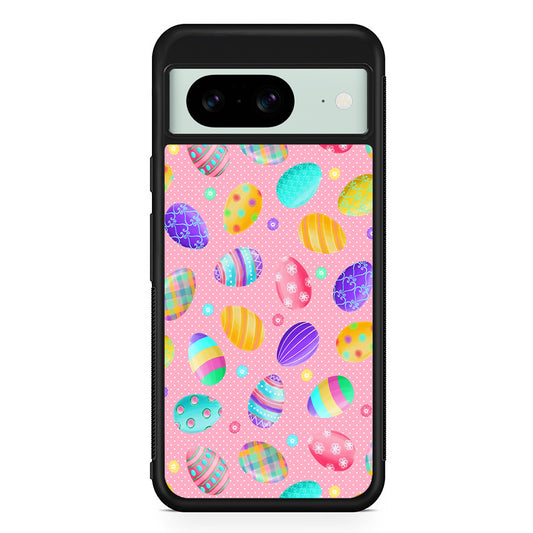 Cute Easter Pastel Eggs Google Pixel 8 Case | Durable Protective Cover for Google Pixel 8