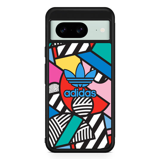 Adidas Collage of Shape Google Pixel 8 Case | Durable Protective Cover for Google Pixel 8