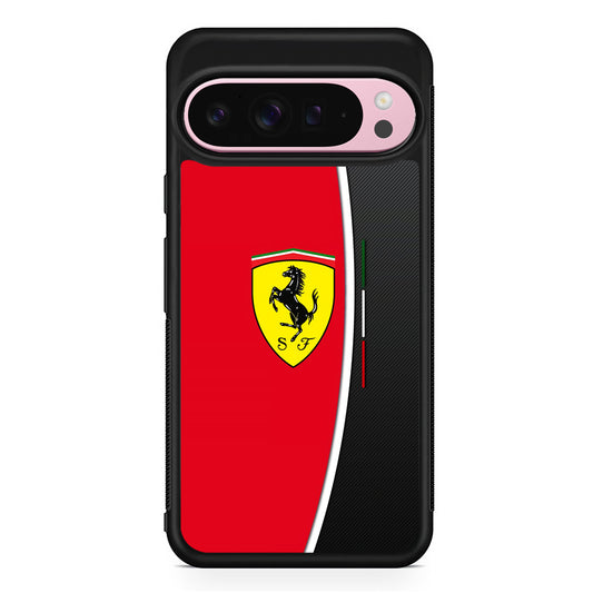 Ferrari Emblem Black Red Google Pixel 9 Pro XL Case | Protective Cover