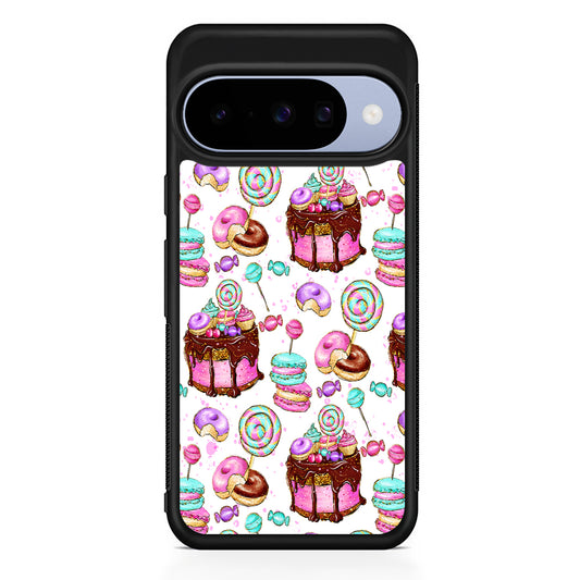 Delicious Donuts Cakes Candy Google Pixel 10 Case | Google Pixel 10 Rubber Protective Case