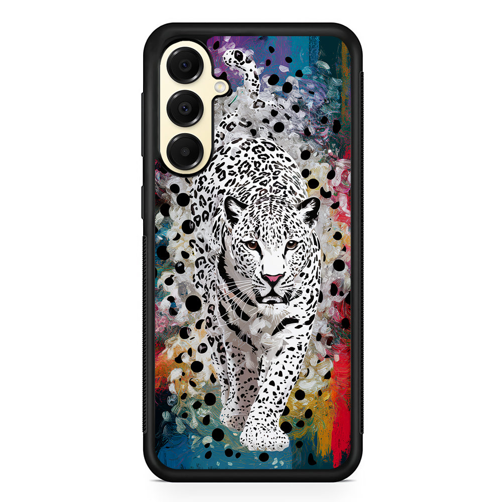 A White Leopard Painting Samsung Galaxy A16 Case | Slim Rubber Samsung Galaxy A16 Case