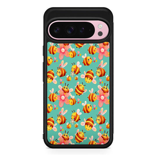 Cute Cartoon Honey Bees Google Pixel 9 Pro XL Case | Protective Cover