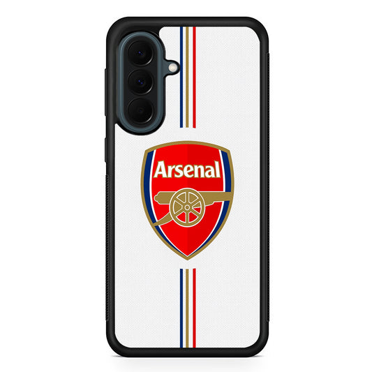 Arsenal Emblem Stripe Line Samsung Galaxy A37 Case | Samsung Galaxy A37 Rubber Phone Case