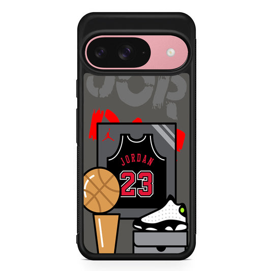 Air Jordan Trophy and Glory Google Pixel 9 Case | Google Pixel 9 Protective Rubber Case