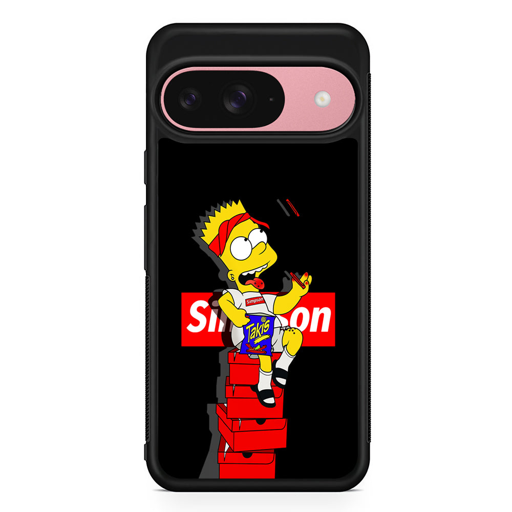 The Stylish Bart Simpson Google Pixel 9 Case | Google Pixel 9 Protective Rubber Case
