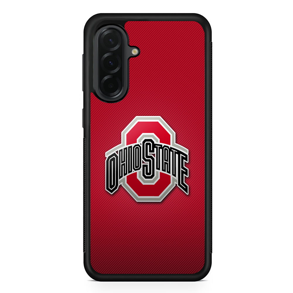 Ohio State Logo Red Samsung Galaxy A36 Case | Protective Rubber Cover
