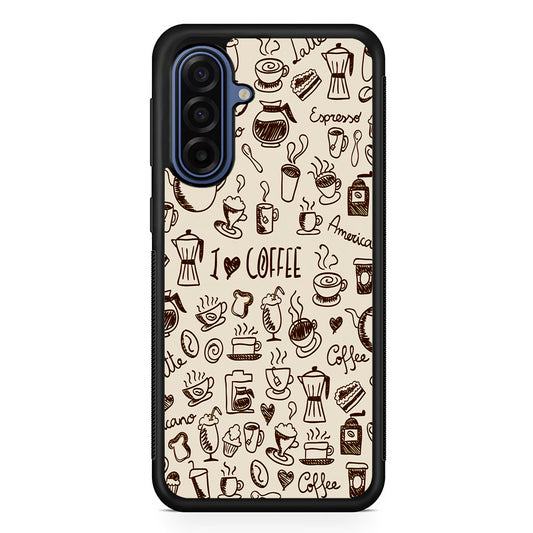CoffeeTime Doodle Samsung Galaxy A17 Case | Slim Protective Phone Cover