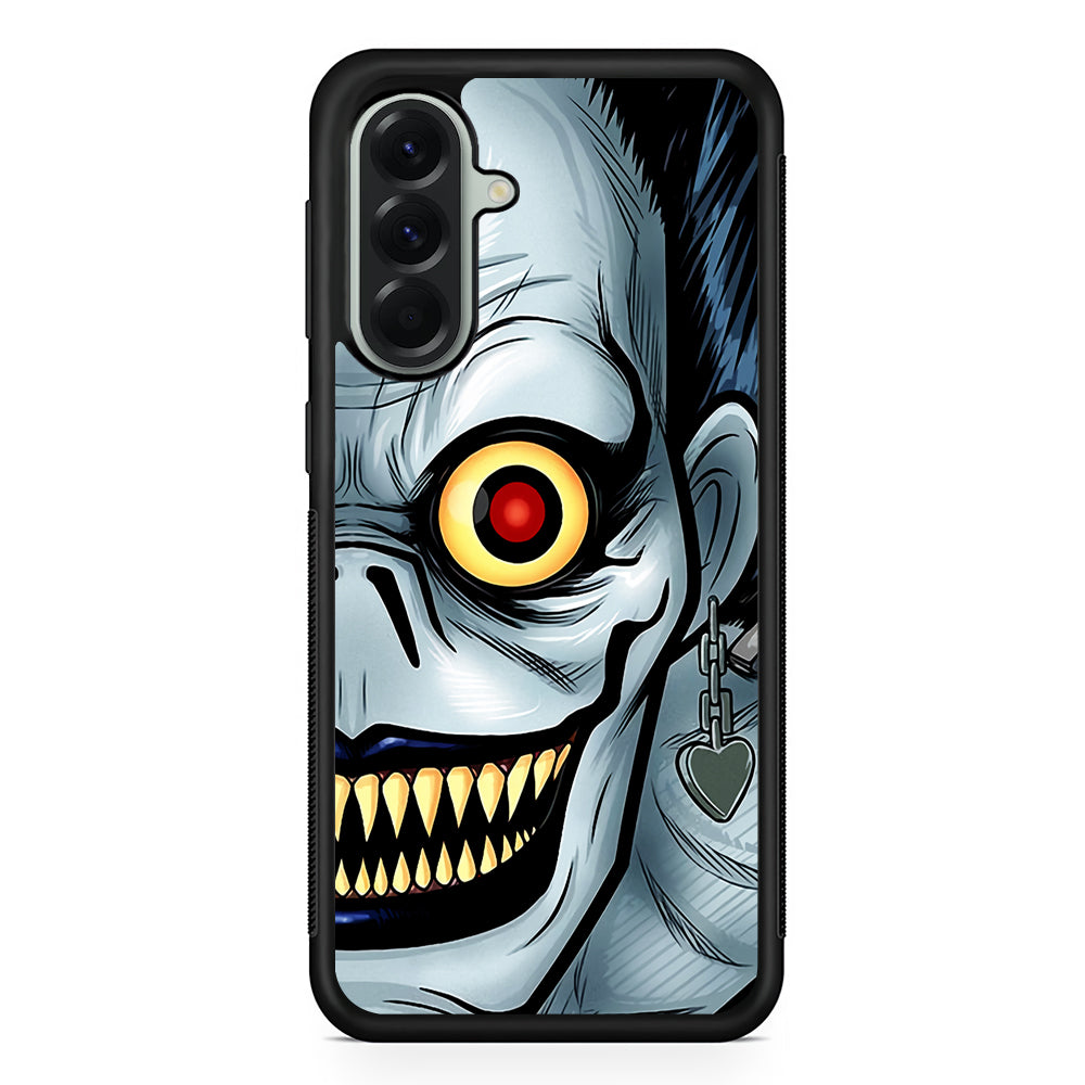 Ryuk Death Note Half Face Samsung Galaxy A56 Case | Samsung Galaxy A56 Protective Rubber Case