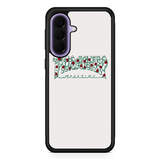 Thrasher White Milk Rose Floral Samsung Galaxy A57 Case | Samsung Galaxy A57 Protective Cover