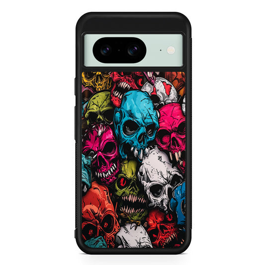 Skull Colorful Pattern Google Pixel 8 Case | Durable Protective Cover for Google Pixel 8