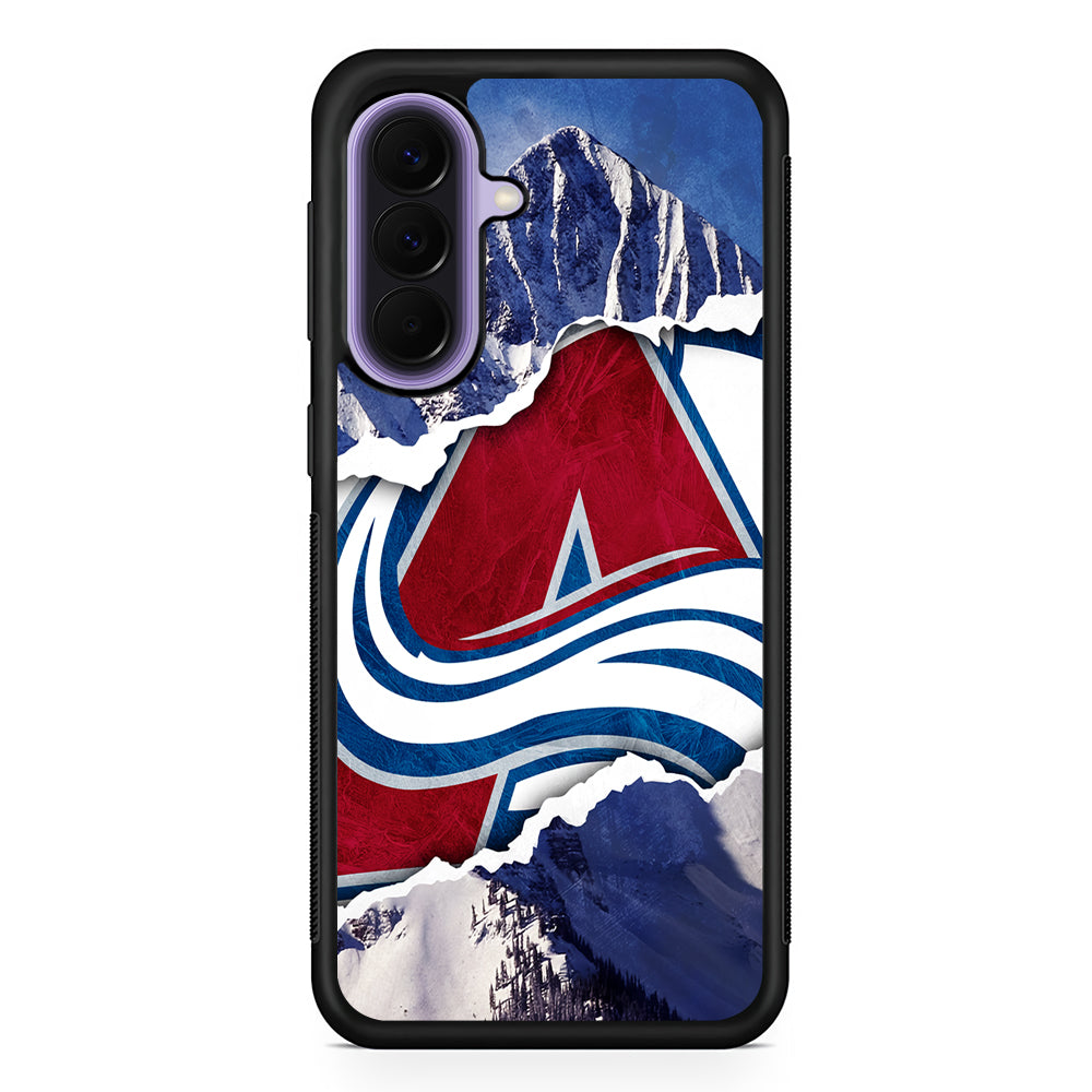 NHL Colorado Avalanche Mountains Samsung Galaxy A57 Case | Slim Samsung Galaxy A57 Rubber Case